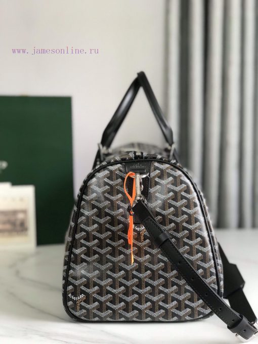 🧳 The Boston45 travel bag is made of Goyardine cotton linen canvas and Servon calf leather, la8rmhgp - Image 5