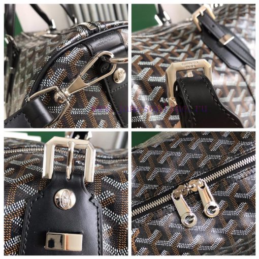 🧳 The Boston45 travel bag is made of Goyardine cotton linen canvas and Servon calf leather, la8rmhgp - Image 9