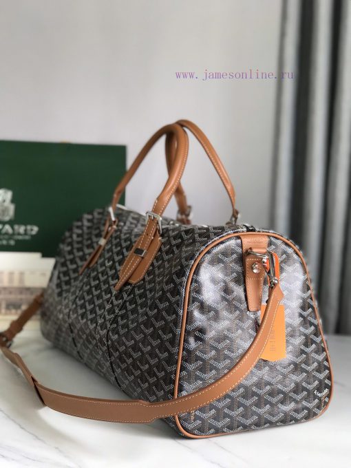 🧳 The Boston45 travel bag is made of Goyardine cotton linen canvas and Servon calf leather, mpf1p3jt - Image 3
