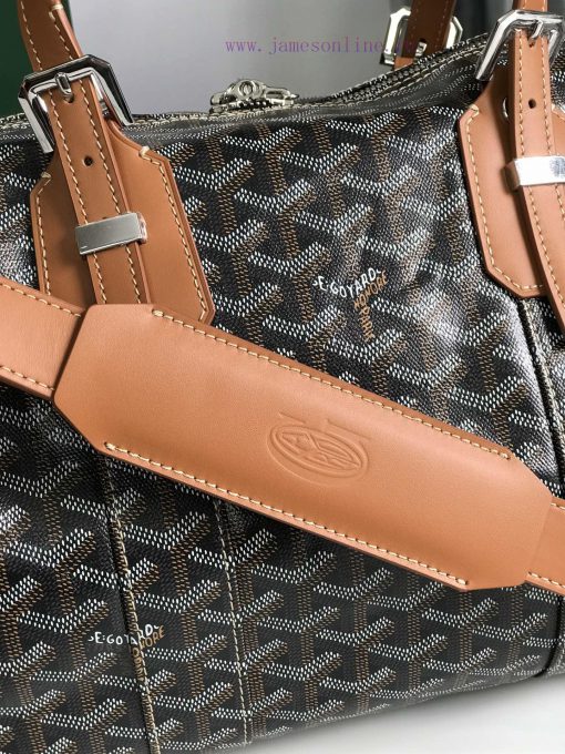 🧳 The Boston45 travel bag is made of Goyardine cotton linen canvas and Servon calf leather, mpf1p3jt - Image 8