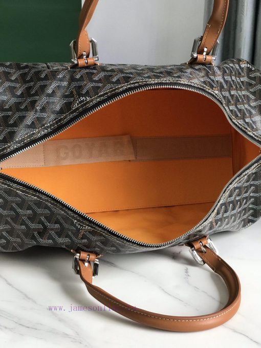 🧳 The Boston45 travel bag is made of Goyardine cotton linen canvas and Servon calf leather, mpf1p3jt - Image 10