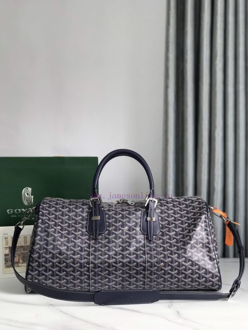 🧳 The Boston45 travel bag is made of Goyardine cotton linen canvas and Servon calf leather vru7gvxo