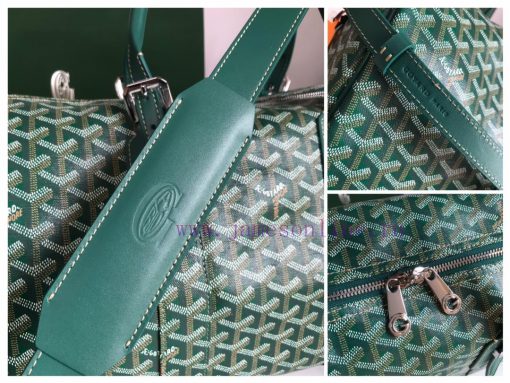 🧳 The Boston45 travel bag is made of Goyardine cotton linen canvas and Servon calf leather, vg9hw1lt - Image 8