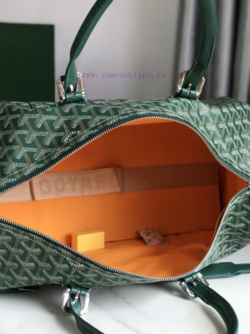 🧳 The Boston45 travel bag is made of Goyardine cotton linen canvas and Servon calf leather, vg9hw1lt - Image 9