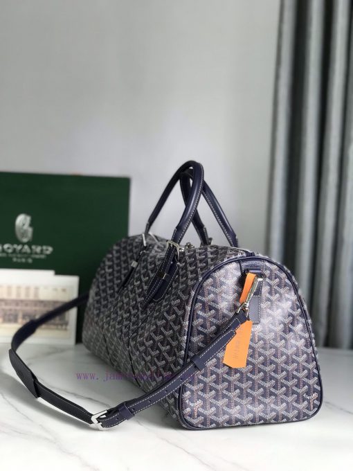🧳 The Boston45 travel bag is made of Goyardine cotton linen canvas and Servon calf leather vru7gvxo - Image 5