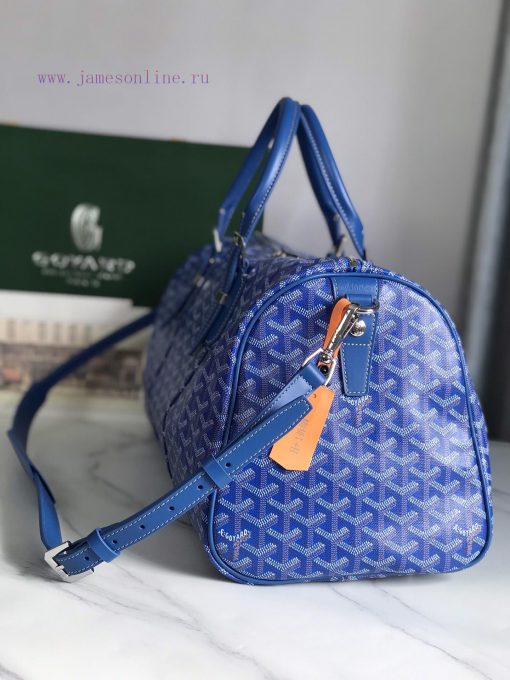 🧳 The Boston45 travel bag is made of Goyardine cotton linen canvas and Servon calf leather, p78f3blq - Image 3