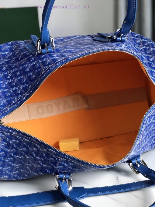 🧳 The Boston45 travel bag is made of Goyardine cotton linen canvas and Servon calf leather, p78f3blq - Image 10