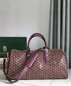 🧳 The Boston45 travel bag is made of Goyardine cotton linen canvas and Servon calf leather, q84mxi8x