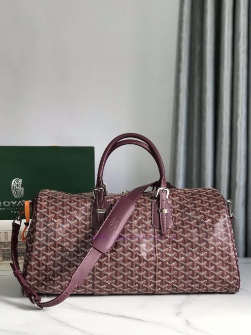 🧳 The Boston45 travel bag is made of Goyardine cotton linen canvas and Servon calf leather, q84mxi8x