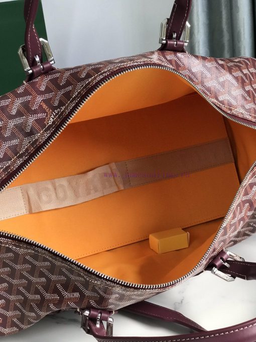 🧳 The Boston45 travel bag is made of Goyardine cotton linen canvas and Servon calf leather, q84mxi8x - Image 8