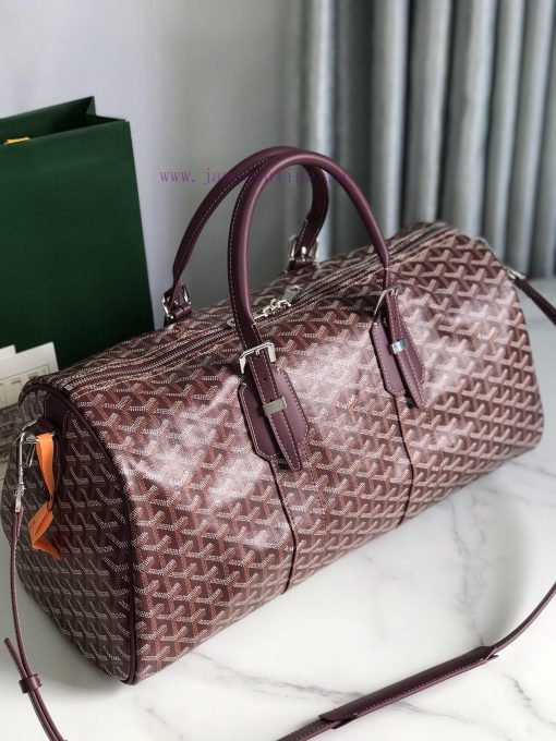 🧳 The Boston45 travel bag is made of Goyardine cotton linen canvas and Servon calf leather, q84mxi8x - Image 10