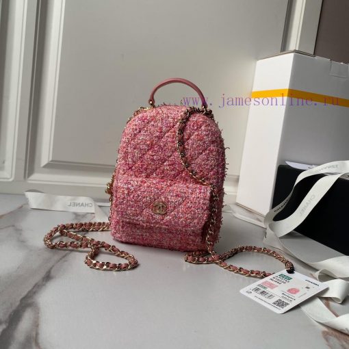 Chanel Bag The Chanel 24s mini pink woolen A3753 color combination is simply stunning. The b dtjhkpdu
