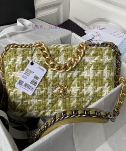 Chanel Bag Chanel Autumn/Winter Collection 19bagPlant grass in seconds 〰️ AS1161 woolen fabr mf9ngdtp