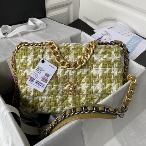 Chanel Bag Chanel Autumn/Winter Collection 19bagPlant grass in seconds 〰️ AS1161 woolen fabr mf9ngdtp - Image 2
