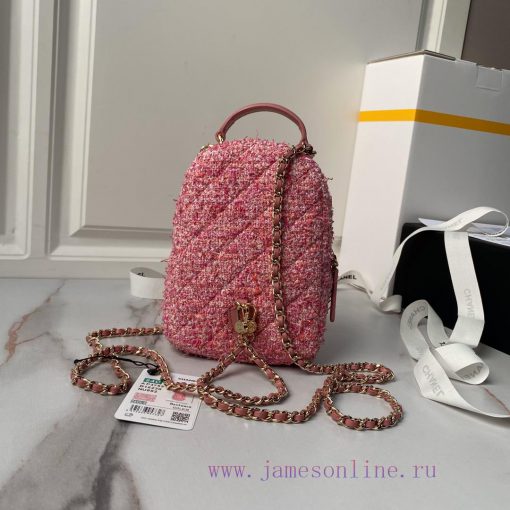 Chanel Bag The Chanel 24s mini pink woolen A3753 color combination is simply stunning. The b dtjhkpdu - Image 3