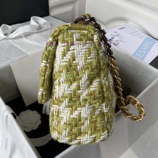 Chanel Bag Chanel Autumn/Winter Collection 19bagPlant grass in seconds 〰️ AS1161 woolen fabr mf9ngdtp - Image 6