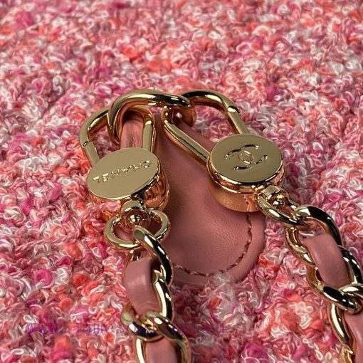 Chanel Bag The Chanel 24s mini pink woolen A3753 color combination is simply stunning. The b dtjhkpdu - Image 7