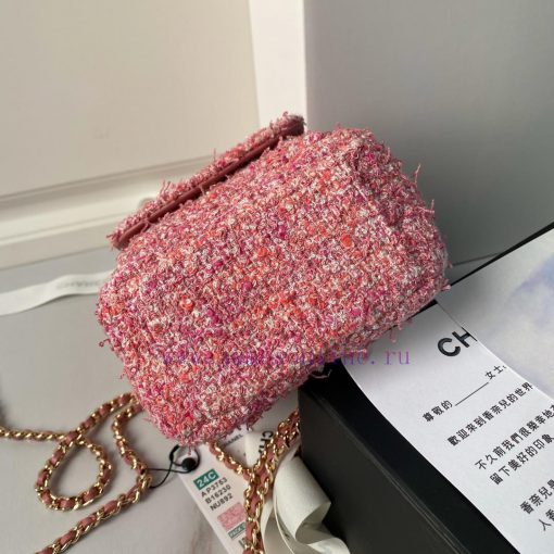 Chanel Bag The Chanel 24s mini pink woolen A3753 color combination is simply stunning. The b dtjhkpdu - Image 8