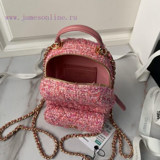 Chanel Bag The Chanel 24s mini pink woolen A3753 color combination is simply stunning. The b dtjhkpdu - Image 9