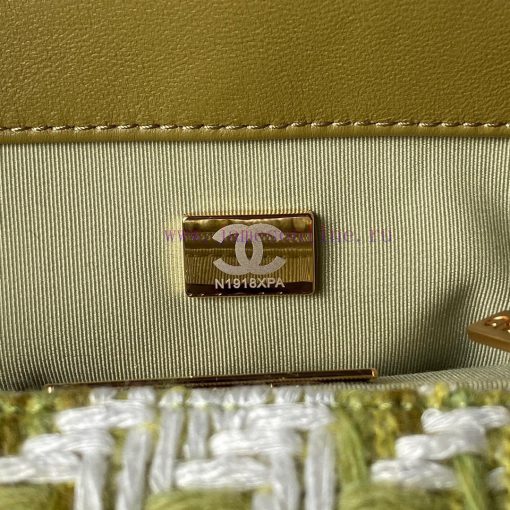 Chanel Bag Chanel Autumn/Winter Collection 19bagPlant grass in seconds 〰️ AS1161 woolen fabr mf9ngdtp - Image 10