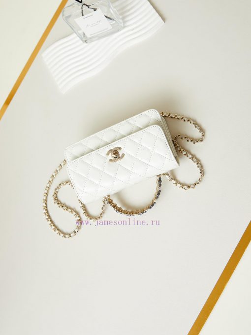 Chanel Bag 24p woc pearl handle embossed double C logo with high aesthetic value and full of 48feezsr - Image 8
