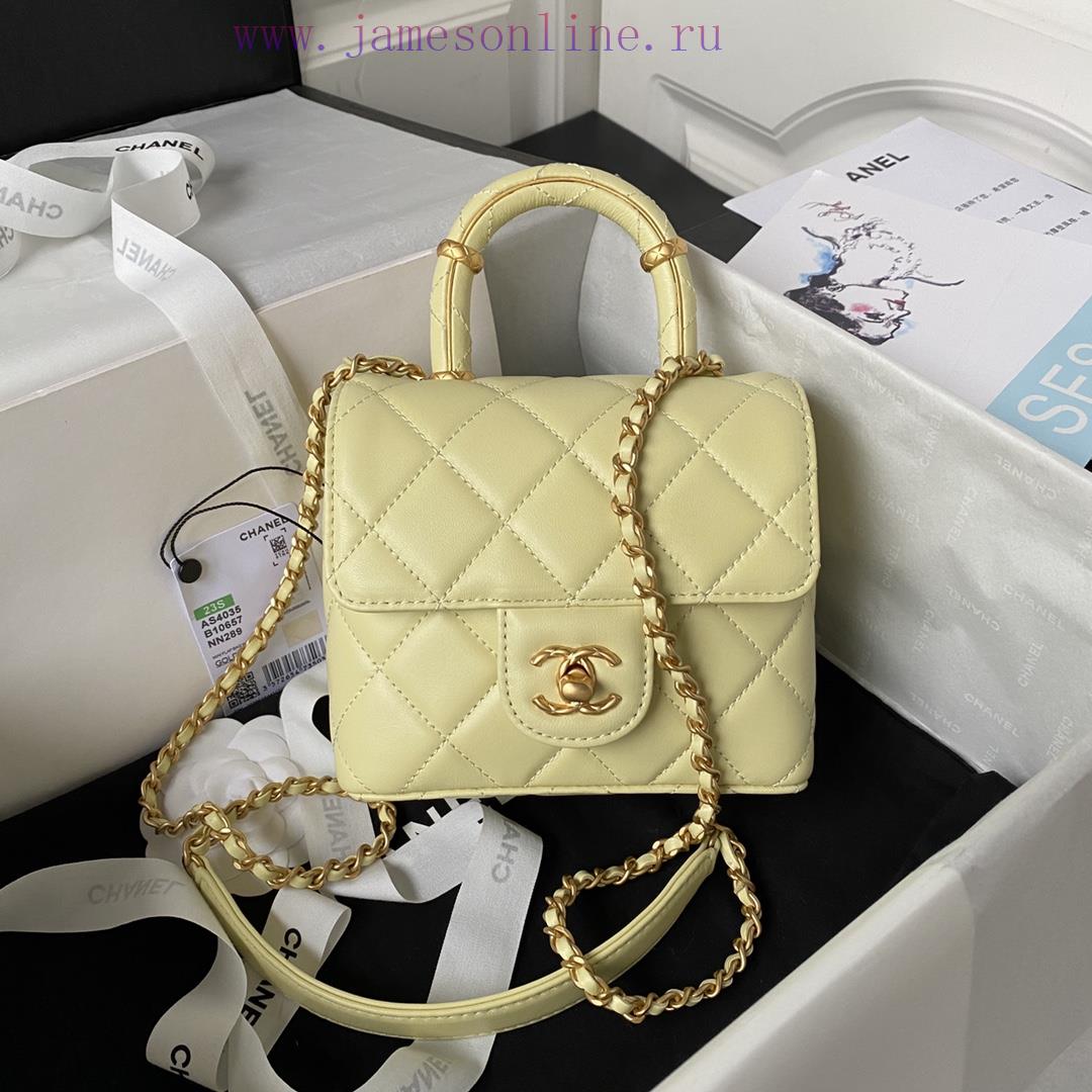 Chanel Bag Chanel 23S new AS4035 handle flip bag made of lambskin, this season's super popul oi0ve3yg