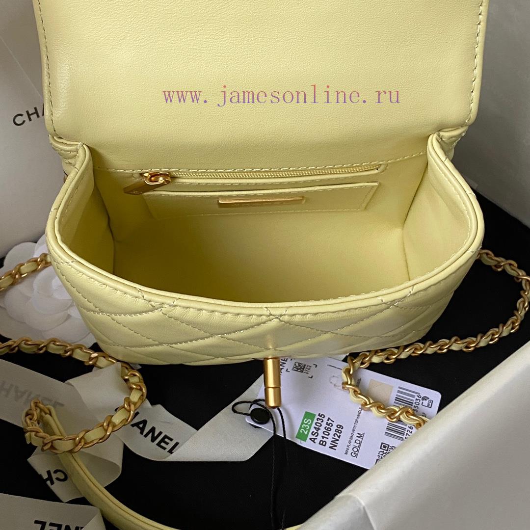 Chanel Bag Chanel 23S new AS4035 handle flip bag made of lambskin, this season's super popul oi0ve3yg - Image 8