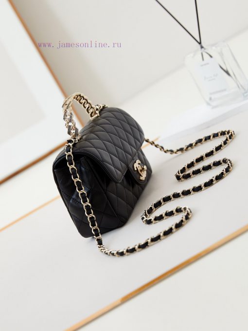 Chanel Bag The appearance of the 24A CF mini is truly stunningThe gentle texture and elegant 5pryv7hw - Image 4