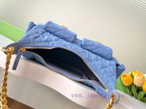 Chanel Bag The 25C popular denim fabric bag is surprisingly lightweight and beautiful, with wg3zs2xj - Image 9