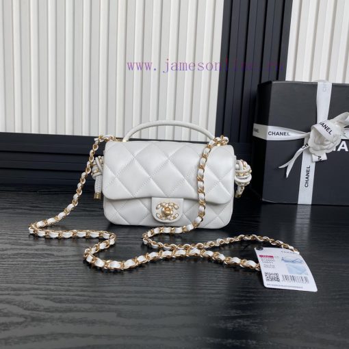 Chanel Bag Chanel 25C Early Spring Collection CF Woven Knot Handbag AS5298Sheepskin paired w m6prgngj