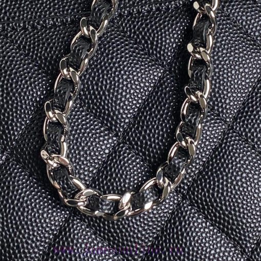 Chanel Bag Chanel 25C Silver Chain A4414 Logo Handheld Backpack with One Shoulder calf leath w6rwoto0 - Image 10