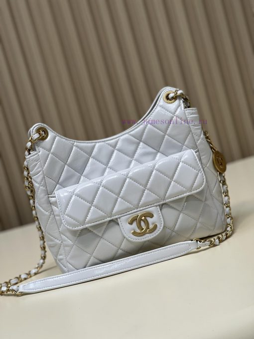 Chanel Bag 𝟮𝟯𝗣 Oil wax skin 𝗛𝗼𝗯𝗼The ceiling of the shoulder bag with the highest attention t aprwqhoy - Image 2