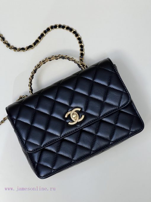 Chanel Bag 𝟮𝟯𝗣 The handle bag is made of cowhide series, with a bright luster, classic desig t229ju8e - Image 2