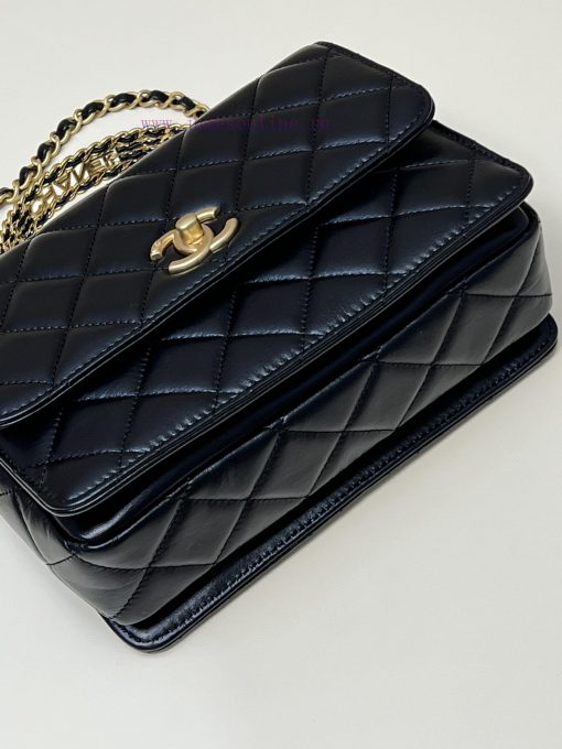 Chanel Bag 𝟮𝟯𝗣 The handle bag is made of cowhide series, with a bright luster, classic desig t229ju8e - Image 4