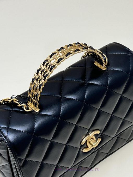 Chanel Bag 𝟮𝟯𝗣 The handle bag is made of cowhide series, with a bright luster, classic desig t229ju8e - Image 7