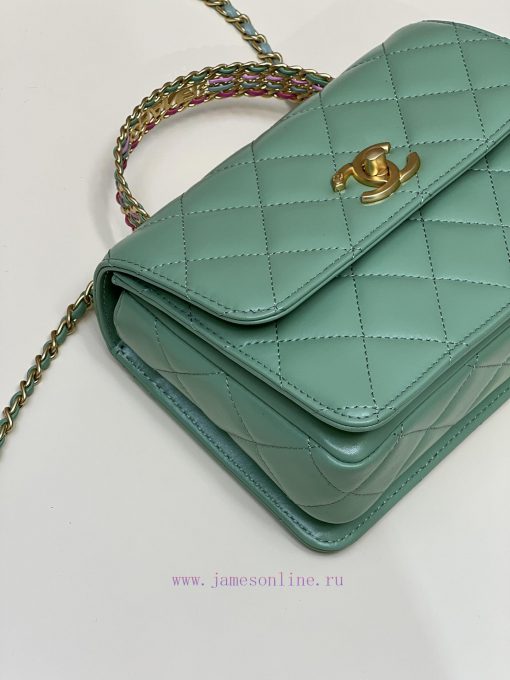 Chanel Bag 𝟮𝟯𝗣 The handle bag is made of cowhide series, with a bright luster, classic desig yw3t3r16 - Image 4