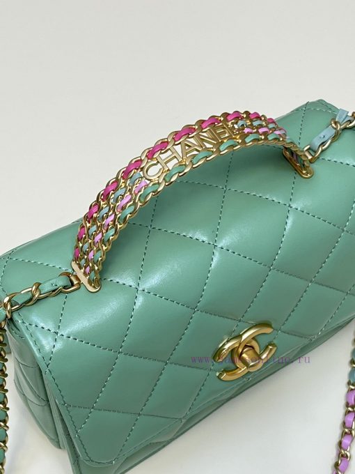 Chanel Bag 𝟮𝟯𝗣 The handle bag is made of cowhide series, with a bright luster, classic desig yw3t3r16 - Image 7