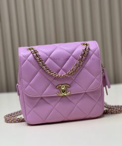 Chanel Bag 𝟮𝟯𝗣𝗔𝗱𝗼 Backpack 🪄Original factory lambskin has a delicate touchThe chain is the m vqnkaxtz