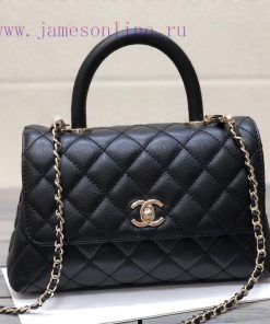 Chanel Bag 𝘾𝙃𝘼𝙉𝙀𝙇 𝟮𝟭𝙉𝙚𝙬 𝘾𝙤𝙘𝙤 𝙝𝙖𝙣𝙙𝙡𝙚The outer seam of the bag cover is designed with a built- 6i9kkyah