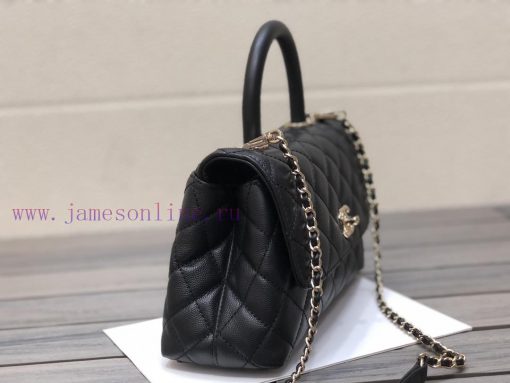 Chanel Bag 𝘾𝙃𝘼𝙉𝙀𝙇 𝟮𝟭𝙉𝙚𝙬 𝘾𝙤𝙘𝙤 𝙝𝙖𝙣𝙙𝙡𝙚The outer seam of the bag cover is designed with a built- 6i9kkyah - Image 3
