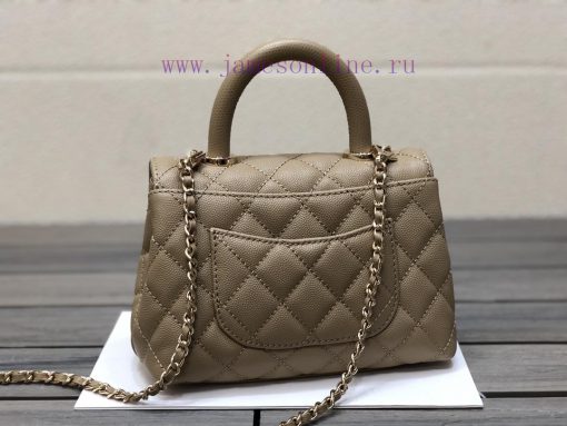 Chanel Bag 𝘾𝙃𝘼𝙉𝙀𝙇 𝟮𝟭𝙉𝙚𝙬 𝘾𝙤𝙘𝙤 𝙝𝙖𝙣𝙙𝙡𝙚The outer seam of the bag cover is designed with a built- p4a25urd - Image 4