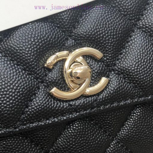 Chanel Bag 𝘾𝙃𝘼𝙉𝙀𝙇 𝟮𝟭𝙉𝙚𝙬 𝘾𝙤𝙘𝙤 𝙝𝙖𝙣𝙙𝙡𝙚The outer seam of the bag cover is designed with a built- psrxma1p - Image 7