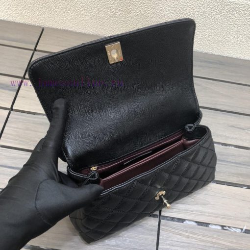 Chanel Bag 𝘾𝙃𝘼𝙉𝙀𝙇 𝟮𝟭𝙉𝙚𝙬 𝘾𝙤𝙘𝙤 𝙝𝙖𝙣𝙙𝙡𝙚The outer seam of the bag cover is designed with a built- psrxma1p - Image 9