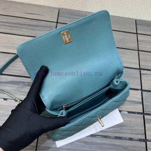 Chanel Bag 𝘾𝙃𝘼𝙉𝙀𝙇 𝟮𝟭𝙉𝙚𝙬 𝘾𝙤𝙘𝙤 𝙝𝙖𝙣𝙙𝙡𝙚The outer seam of the bag cover is designed with a built- oef9son4 - Image 8
