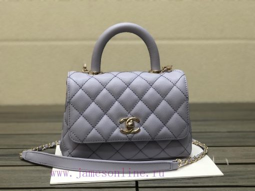 Chanel Bag 𝘾𝙃𝘼𝙉𝙀𝙇 𝟮𝟭𝙉𝙚𝙬 𝘾𝙤𝙘𝙤 𝙝𝙖𝙣𝙙𝙡𝙚The outer seam of the bag cover is designed with a built- 1ciqr1mb - Image 2