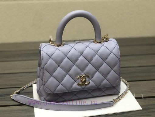 Chanel Bag 𝘾𝙃𝘼𝙉𝙀𝙇 𝟮𝟭𝙉𝙚𝙬 𝘾𝙤𝙘𝙤 𝙝𝙖𝙣𝙙𝙡𝙚The outer seam of the bag cover is designed with a built- 1ciqr1mb - Image 3