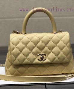 Chanel Bag 𝘾𝙃𝘼𝙉𝙀𝙇 𝘾𝙤𝙘𝙤 𝙝𝙖𝙣𝙙𝙡𝙚Customized original fine ball calf leather/inner calf leather p nk2apcs4