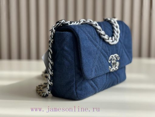 Chanel Bag 𝟮𝟮𝙎 Denim denim 𝟭𝟵𝘽𝙖𝙜𝗰𝗼𝗼𝗹 𝗰𝗼𝗹 denimStar Li Yuchun, the same style of Kusa Royal S fi1l3zzc - Image 3