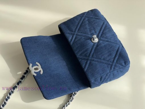 Chanel Bag 𝟮𝟮𝙎 Denim denim 𝟭𝟵𝘽𝙖𝙜𝗰𝗼𝗼𝗹 𝗰𝗼𝗹 denimStar Li Yuchun, the same style of Kusa Royal S fi1l3zzc - Image 8