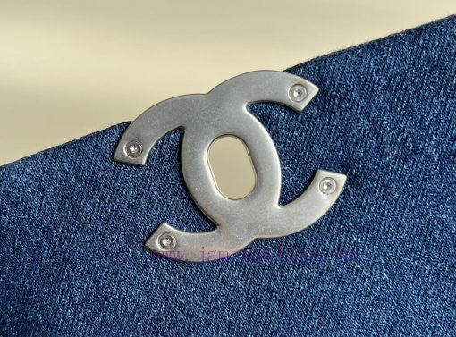 Chanel Bag 𝟮𝟮𝙎 Denim denim 𝟭𝟵𝘽𝙖𝙜𝗰𝗼𝗼𝗹 𝗰𝗼𝗹 denimStar Li Yuchun, the same style of Kusa Royal S fi1l3zzc - Image 9